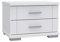FORTE Snow Nachttisch mit 2 Schubladen, Holzwerkstoff, Weiß, 60,4 x 43 x 41,6 cm
