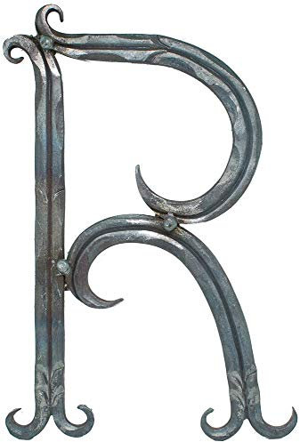 Numero civico Ferro battuto Acciaio | Lettera R | Grande | 180x100 mm | Acciaio (grezzo) S235JR