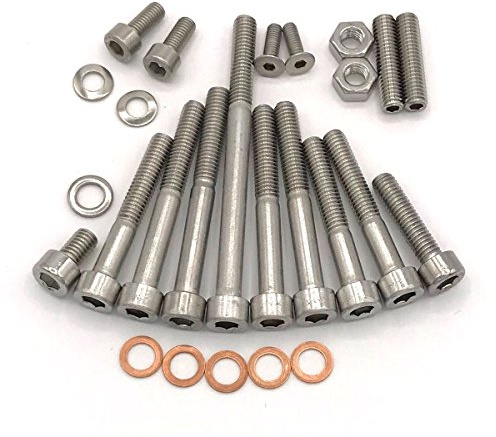 Simson Schwalbe Motor Schraubensatz für KR51/1 mit Fußschaltung Motor M53/1 KF Zylinderschrauben mit Innensechskant aus Edelstahl V2A, 26-teilig