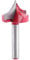 Akozon Fresa de Ranuras en V CNC, 3D Cortador de Bisel para Carpintería Color Rojo de caña 3D Grabado fresadora de Madera Herramienta(25MM)