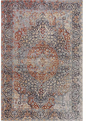 Benuta Flachgewebeteppich Stay Lila 115x180 cm - Vintage Teppich im Used-Look