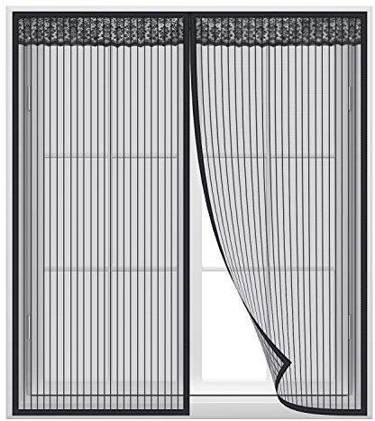 Anpro Magnetic Fly Screen for Window Mesh 100 x140 cm, Mosquito Insects Window Screen,Window Fly Screen net with Self-Adhesive Tape
