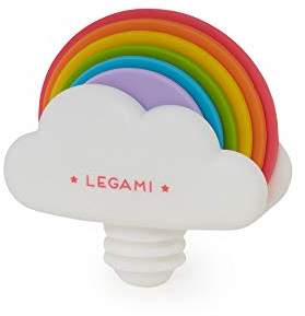 Legami - Set mit 6 Gläsern, wiederverwendbar, niedlich, funktional, 6,5 x 7 cm, Rainbow Thema