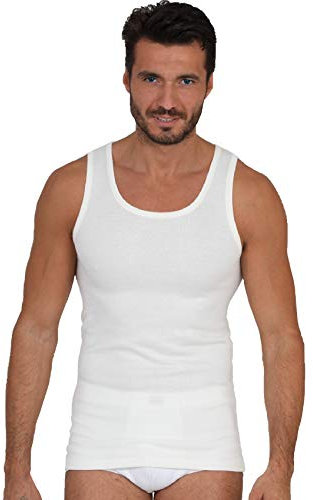 Enrico Coveri 3 Canotte Uomo Mezza Manica in Filo di Scozia Art. ET1132 (5/L, Bianco)