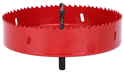 Scie Cloche Ronde 120-160mm/4.7-6.3 Pouces, Outil de Forage Bimétallique pour Panneaux en Bois Contreplaqué de Placoplâtre en Plastique Faisant des Trous Circulaires(165mm)