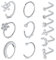 Zolure Nasenstecker L-förmig Nasenring Piercing Chirurgenstahl Damen Herren Nasenpiercing Nasenschmuck Nase Stud Piercing 12 Stück - Silber