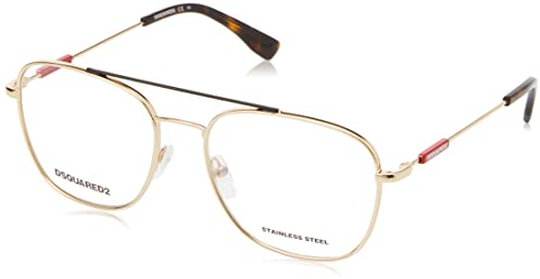DSQUARED2 Unisex D2 0047 Sonnenbrille, Rhl/17 Gold Schwarz, 56