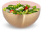 Relaxdays Servir Ensaladera Redonda Fiore Doro, Frutero Acero INOX, Cuenco Repostería, Bol Cocina 3,5L, Rosa y Dorado, Inoxidable, 12,5 x 25 cm