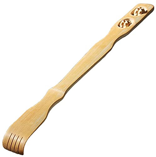 Rascadores de espalda Rascador de espalda de madera de bambú natural a granel para masaje, Rascador de espalda de masaje de doble propósito para, Hecho a mano/Color natural * 4/18.5 * 1.4 pulgadas (