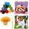 HonGien Tier Knüpfkissen Set, Latch Hook Kissen Kit, 2 Stück Latch Hook Rug für Anfänger Erwachsene oder Kinder, Kreatives Geschenk (Welpe)