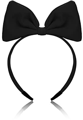 WLLHYF Serre-tête avec nœud noir pour femmes et filles - Accessoire de cheveux parfait pour fête et cosplay