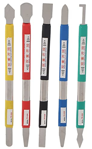 ANKROYU 5PCS Te-020 Couteau Indiscret à Colle CPU, Professional Pry Chisel, Outil De Démontage Spatule, Pelle En Plastique De Démontage Pour Téléphone Portable, Pour le Démontage de la Vitre Arrière