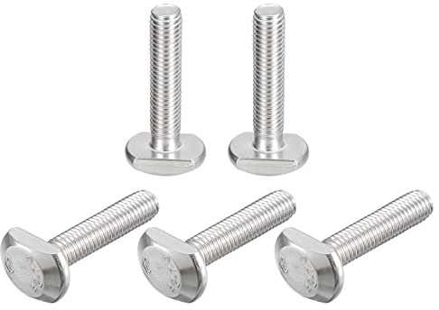 QUARKZMAN 5Stk T-Schlitz Bolzen M10x45mm T Schlitz Einsteigen Bolzen Schieben Bolzen 304 Edelstahl T Form Schrauben für T Spur