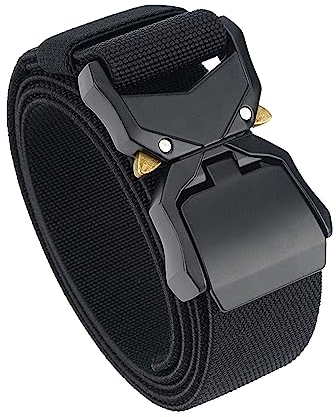 TAN.TOMI Taktischer Gürtel, Arbeitsgürtel Herren mit Schwere Schnellverschluss Schnalle, Tactical Belt Einstellbare Länge, Gürtel Taktisch Multifunktion, Militär Gürtel für Camping.