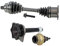 BESTPRICE 1x Antriebswelle, 1x Steckwelle Antriebswelle vorne rechts Gelenkwelle, 1x Flanschwelle Antriebswelle vorne rechts Gelenkwelle Kompatibel mit FORD GALAXY Mk1, SEAT ALHAMBRA, VW SHARAN,