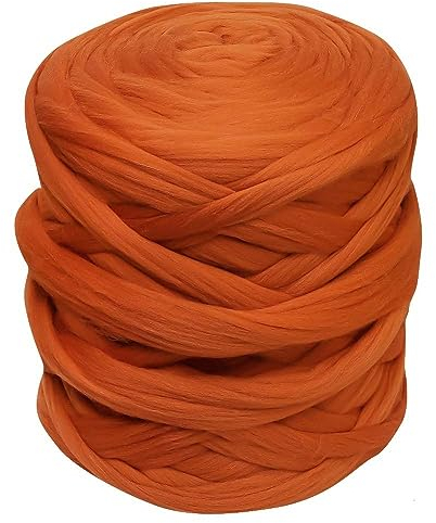 1m Filzwolle Märchenwolle Merino Nassfilzen Trockenfilzen Spinnen über 100 Farben Meterware, Farbe Wolle:036 kürbisorange
