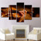 3D Bilder Wohnzimmer Schlafzimmer Wandbilder Modern Wandbild Leinwand Bilder 5 Teilig Musik Gitarre Klavier Violine Schlagzeug Grammophon Mit Rahmen 100 X 50 Cm Wanddekoration Design Wandkunst 5 Stüc