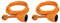 UNITEC Schuko-Verlängerung H05VV-F3G1,5mm² 3m orange (Packung mit 2)