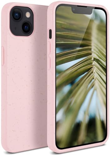 ONEFLOW Sama Sama Case Compatibile con Apple iPhone 13 Mini - Custodia sostenibile in fibra vegetale, custodia biodegradabile senza plastica, vegana ed ecologica, rosa