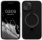 kalibri Custodia in Silicone Liquido Metallo Compatibile con Apple iPhone 15 Cover - con Anello Magnetico Compatibile con MagSafe - nero