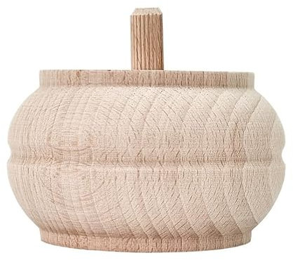 STOLMET Möbelbein aus Buchenholz Möbelfüße aus Holz Möbelfuß Unlackiert Sofa Couch Stuhl Ottomane Schrank 50 mm Höhe Rohholz TOE02