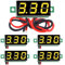 YIXISI 5 PCS DC 2.4-30V Gauge Tester 0.28, 2 Wires Mini Digital LED Voltmeter Display with Reverse Polarity Protection and Accurate Pressure Measurement Voltage Tester (Yellow）