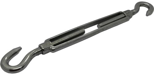 Seilspanner Haken-Haken Edelstahl V2A 304 M10 Spannschloss Wantenklemme