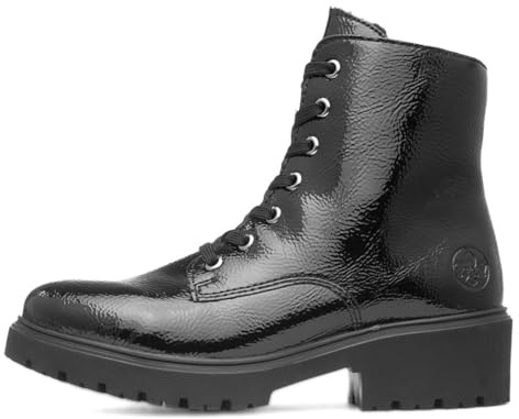 Rieker Damen Schnürstiefel 76002-00 schwarz Gr. 37