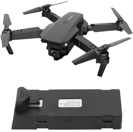 Septpenta 3, 7 V 2600 mAh Li Po Akku für RC Drohnen, Tragbarer Quadcopter Li Po Akku für E88 E88PRO E525 E99 E99PRO P1 P5PRO K3 S1 P8 S98(Schwarz)