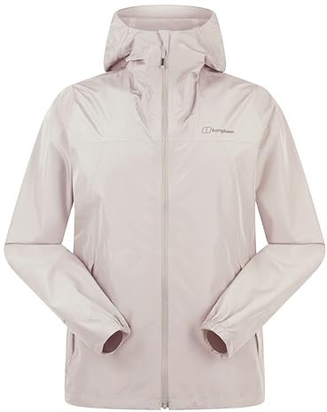 Berghaus Deluge Pro Waterproof Shell Jacket | Adjustable | Durable Coat | Rain Protection Jacket, Taupe, L