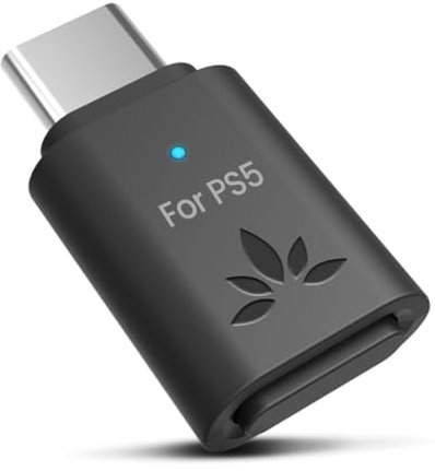 Avantree C81-Gaming - USB-C Bluetooth 5.3 Adapter Dongle für PS5 & Gaming-Konsolen, Audio-Transmitter mit aptX Adaptive & niedriger Latenz, kabellose Stick für Bluetooth Kopfhörer & Ohrhörer