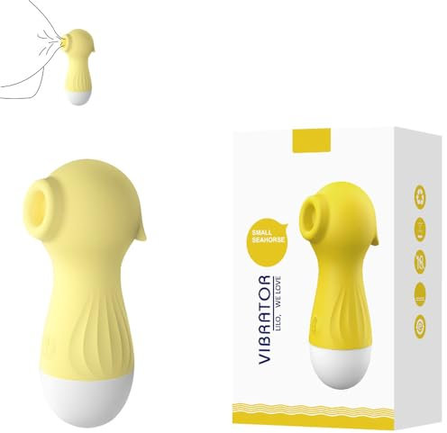 GKLWEJ Vibromasseurs Feminin Clitoridien, Gode Vibro-Masseur avec 10 Modes Daspiration, Stimulateur Clitoridien À Succion, Sex Toýs Femme Clitoridien Giallo Limone