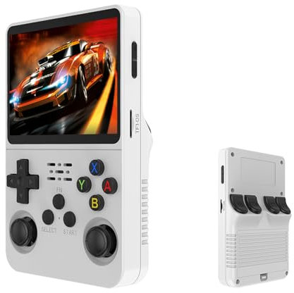 Keyboy - Consola de Juegos Keyboy, Consola de Juegos portátil Retro con más de 20.000 Juegos Integrados, Consola de Juegos portátil de Alta definición de 3,5 Pulgadas (Tarjeta única Blanca,128G)
