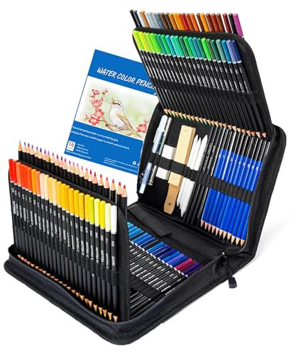 146Pcs Drawing and Sketching Colored Pencils Set, Art Supplies Include Sketch Charcoal Colored Metallic Watercolor Graphite Mark Pencils, Professional Drawing kit and Sketchbook for Artists Adult