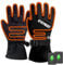 CYCYHEAT Kids Heated Gloves - Boys Waterproof Ski Heating Gloves With 2pcs DC 2700mAh Battery, 3 Heating Levels，Motorcycle Cycling