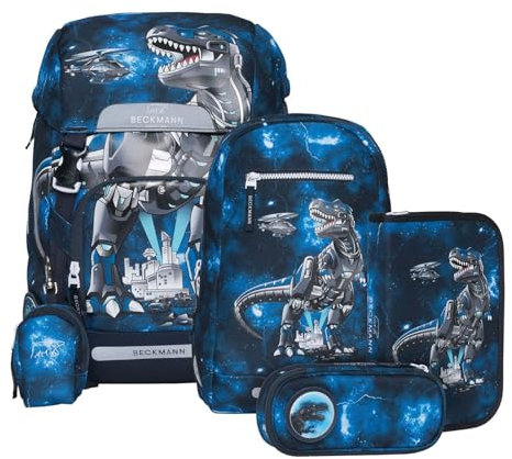 Beckmann Classic Schoolbag Set 6-teilig 22L Tech Rex