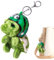 Porte-clés de tortue, porte-clés tortue en peluche, porte-clés en peluche, en peluche de dessin animé mignon, porte-clés en peluche avec couvre-chef pour sac à dos