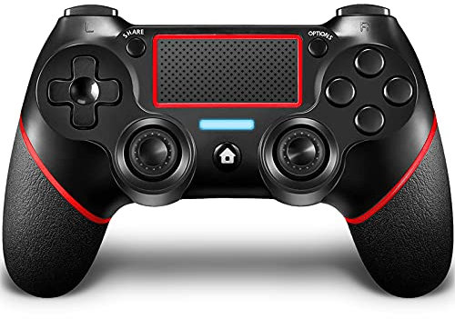 LuckyMoon Controller for PS4, Wireless Compatible Controller with PS4 with Motion Motors/Audio Function,LED Indicator,USB C, Ergonomic Grip