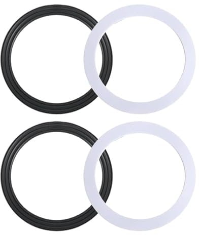 4Pcs Sink Plug Rubber Seal, 110 mm O Ring Seal Washer Bath Plug Seal Washer Gasket Black and White Rubber Sink Drain Accessories for Kitchen Bathroom Wash Basin Drain Plugs