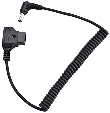 Rankomu D Tap B Type Male to Right Angle DC 5.5x2.5mm Adapter Cable Accory for Anton V Mount Battery, Camera D Tap Male Adapter, 30cm Long