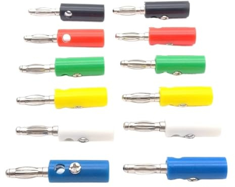 10pcs 4mm Audio Speaker Screw Banana Connectors Black Red Green Yellow Blue(10Pcs Red)