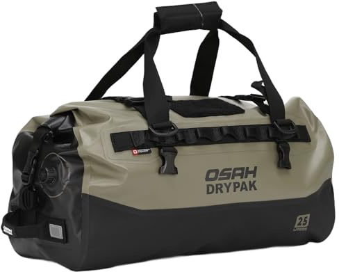 Greanthour Motorrad wasserdichte Reisetasche 25L – Trocken-Hecktasche mit Mesh-Außentasche, für Camping, Kajak, Angeln, Reisen & Offroad – Grün