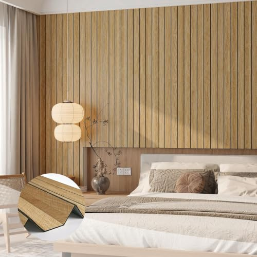Stickyart Pannelli Decorativi per Pareti Effetto Legno Adesivi Murali Marrone 30cmX200cm Pannelli Adesivi per Pareti Schiuma Spessa Carta da Parati 3D Adesiva Muro Pannello Decorativo Parete Soggiorno