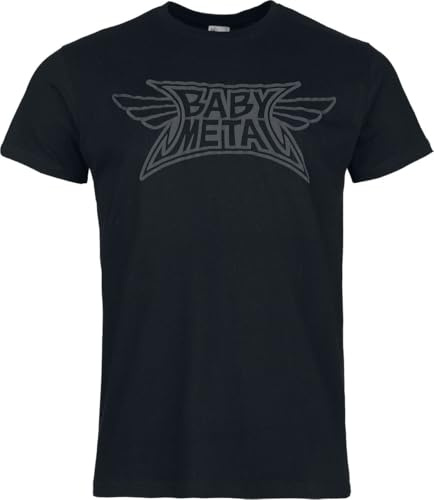 Babymetal 3D-Logo Druck Herren-T-Shirt, kurzärmlig, Schwarz, Regular/Standard-Passform