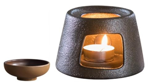 susiodeu Portable Teapot Warmer Teaware Heating Base Tealight Wax Melt Stoves Candle Heating Base Handmade Warmer Office