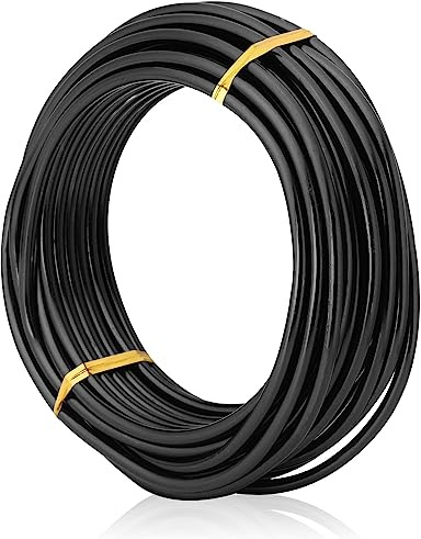 Bonsai Training Wire,250g Black 6 Gauge (4.0mm) Anodized Aluminum Craft Wire 7.0m, Flexible Armature Wire for Bonsai, Sculpting, Jewelry Making, Wrapping & DIY Projects，Choose Your Size(Black-4.0mm)