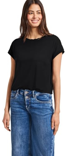 Street One T-Shirt mit Rundhals und Deko-Tape Black 34