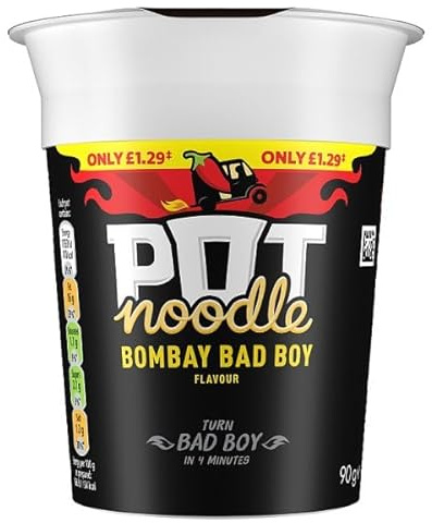 Pot Noodle Bombay Bad BOY Snack 90 GR | Case of 12