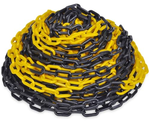 vidaXL Absperrkette Kette Kunststoff Parkplatzsperre UV-beständig 6 mm 30 m
