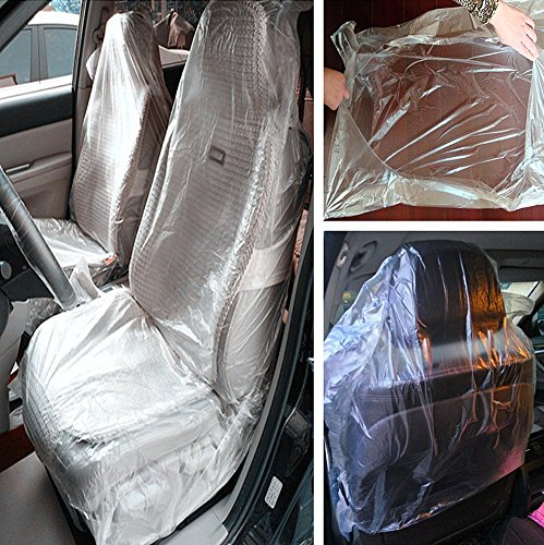 WDragon 50 x Einweg-Kunststoff-Sitzbezüge, Fahrzeugschutz, Mechaniker, Tierpfleger, Sitzbezüge.